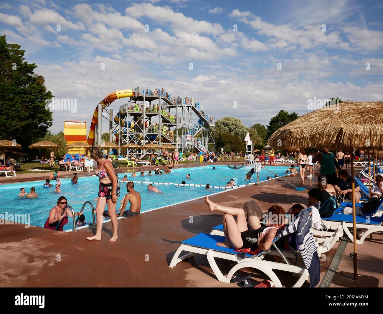 Waterpark. Atlantic Toboggan, Vendée, France Stock Photo Alamy