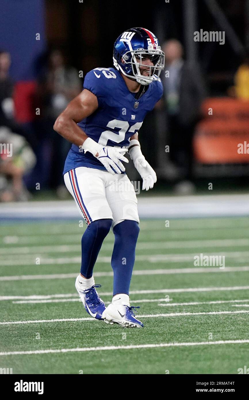 New York Giants safety Alex Cook (23) during an NFL football game against  the New York Jets, Saturday, Aug. 26, 2023 in East Rutherford, N.J. Jets  won 32-24. (AP Photo/Vera Nieuwenhuis Stock Photo - Alamy