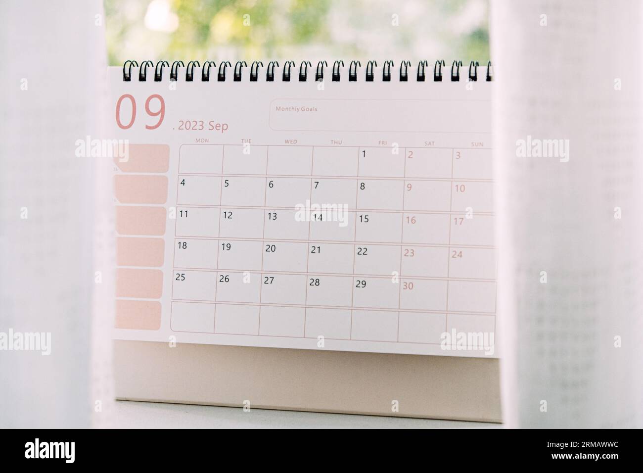 Desk September 2023 Calendar. 2023 September desk calendar or planner ...