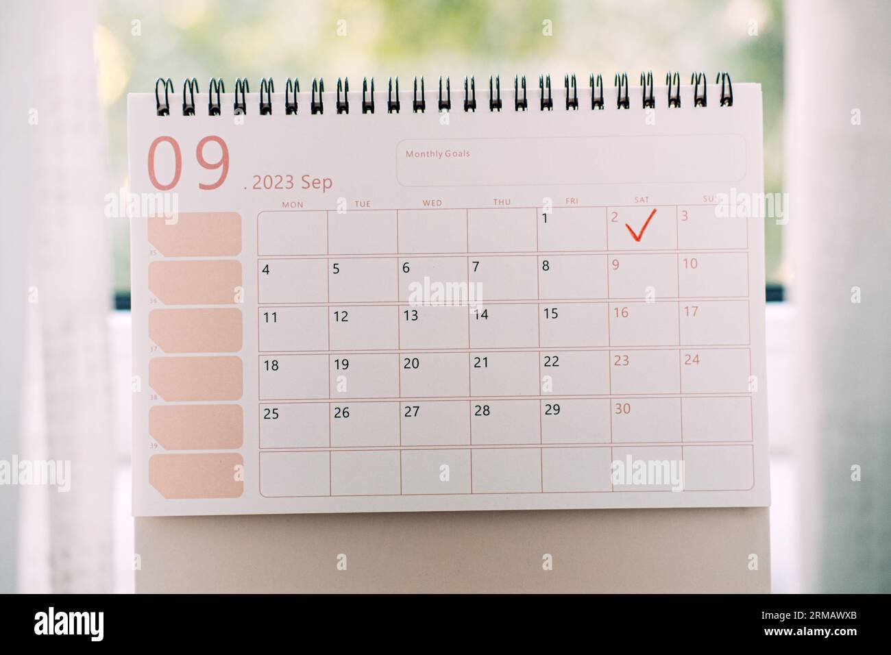 Curated visual reference: Visual Reference: Calendar Adjustment Day September 2 Desk September 2023 Calendar With