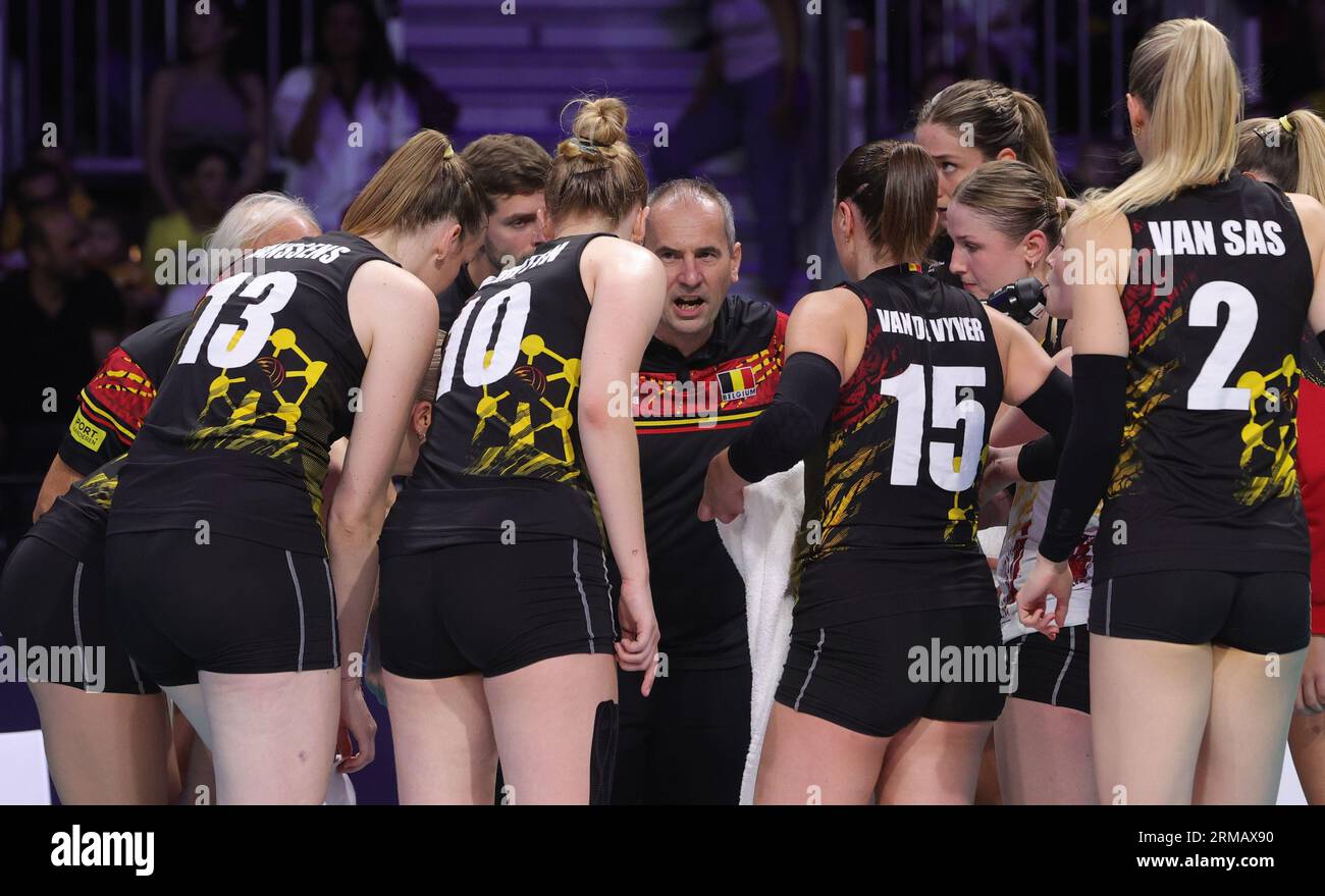 Gent, Belgium. 27th Aug, 2023. Belgium's head coach Kris Vansnick