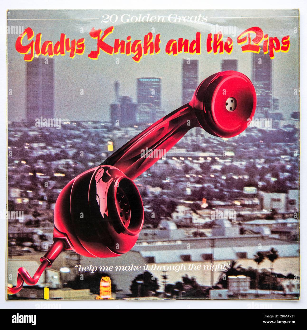 LP cover of the 20 Golden Greats greatest hits album by Gladys Knight and the Pips, which was released in 1979 Stock Photo