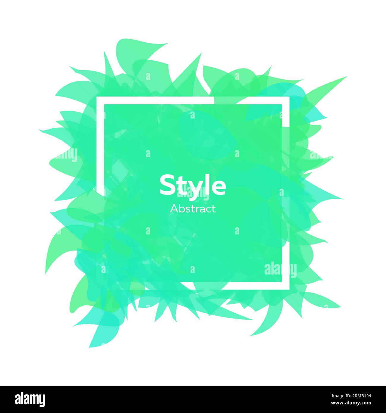 Abstract modern emblem with shapes being in motion Stock Vector