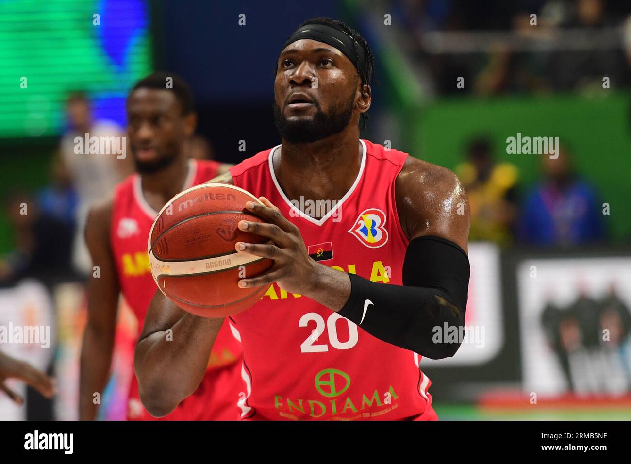 Quezon City, Philippines. 27th Aug, 2023. Bruno Fernando of the Angola men basketball team seen in action during the FIBA Men's Basketball World Cup 2023 match between Philippines and Angola at the Araneta Coliseum. Final score; Angola 80:70 Philippines. (Photo by Luis Veniegra/SOPA Images/Sipa USA) Credit: Sipa USA/Alamy Live News Stock Photo