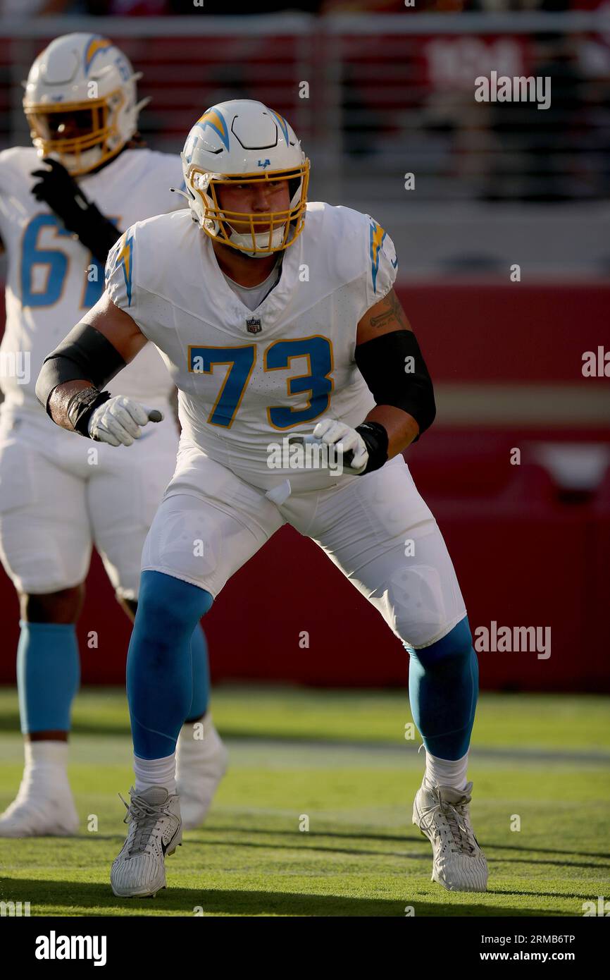 November 13, 2022, Santa Clara, California, U.S: Los Angeles Chargers  offensive tackle Foster