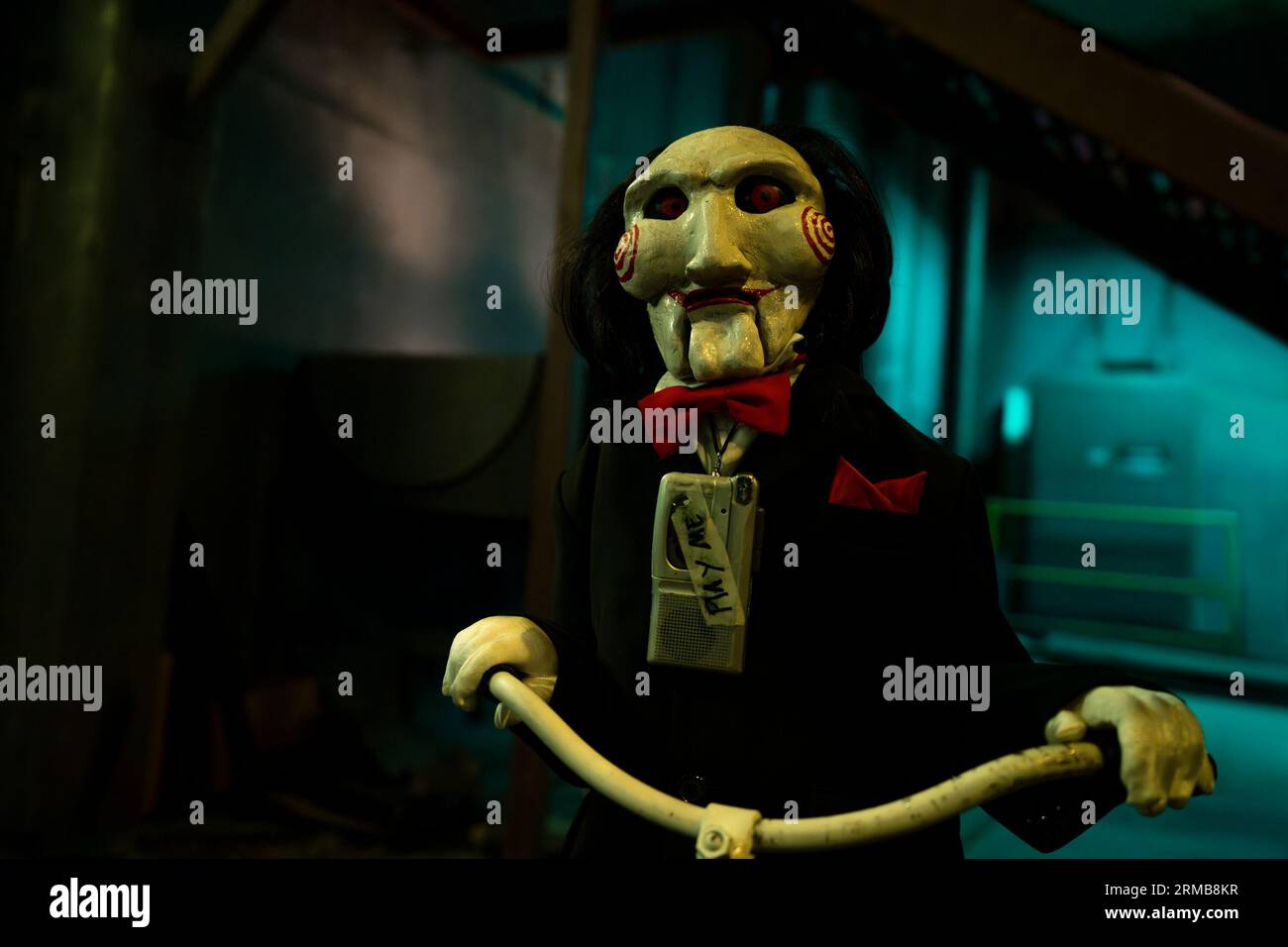 RELEASE DATE: September 29, 2023. TITLE: Saw X. STUDIO: Lionsgate. DIRECTOR: Kevin Greutert. PLOT: Chasing a promising procedure that would allegedly cure his cancer, John Kramer heads towards Mexico to go through an experimental treatment, only to find out he was prey for a scam. Now, the scammers becomes the prey on Jigsaw's new game. STARRING: Billy the Puppet. (Credit Image: © Lionsgate/Entertainment Pictures/ZUMAPRESS.com) EDITORIAL USAGE ONLY! Not for Commercial USAGE! Stock Photo