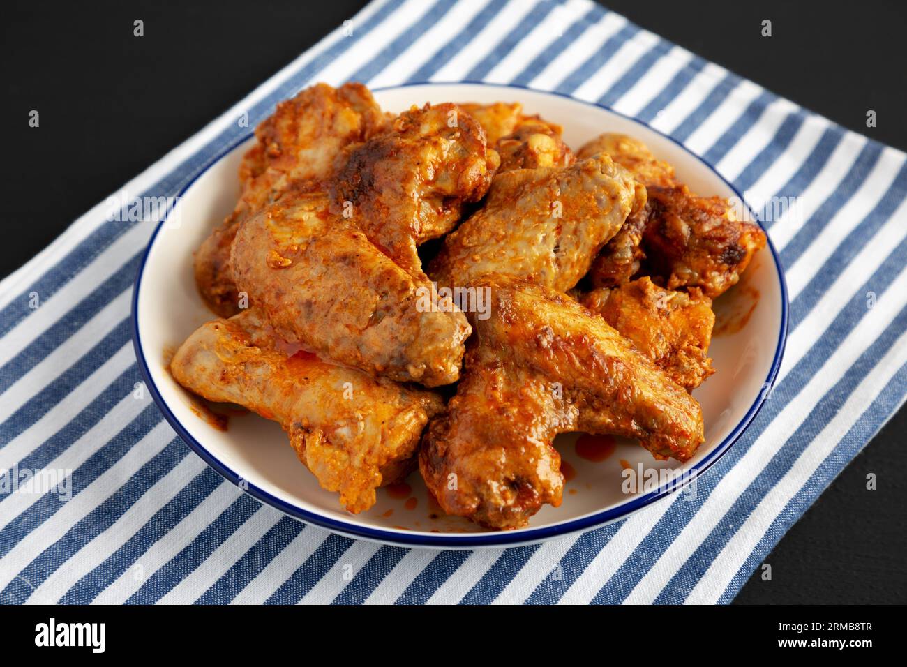 Homemade Rotisserie Chicken Wings with Smoked Paprika and Mayonnaise on