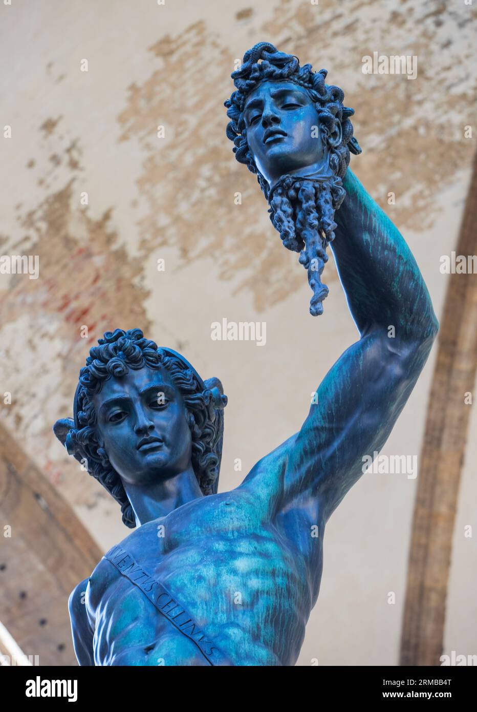 Perseus with the head of Medusa statue, bronze sculpture made by