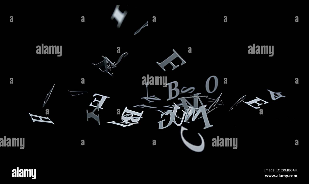 Falling letters alphabet hi-res stock photography and images - Alamy