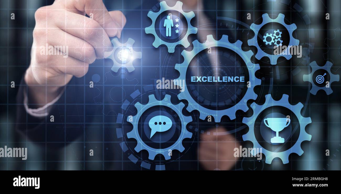 Business excellence manager. Business development concept Stock Photo Alamy