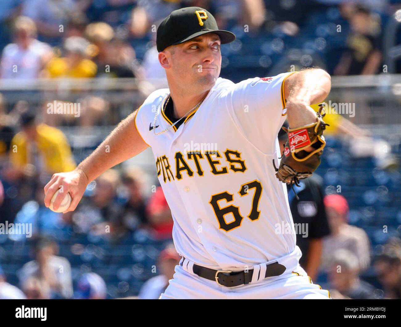 Pittsburgh, United States. 27th Aug, 2023. Pittsburgh Pirates pitcher