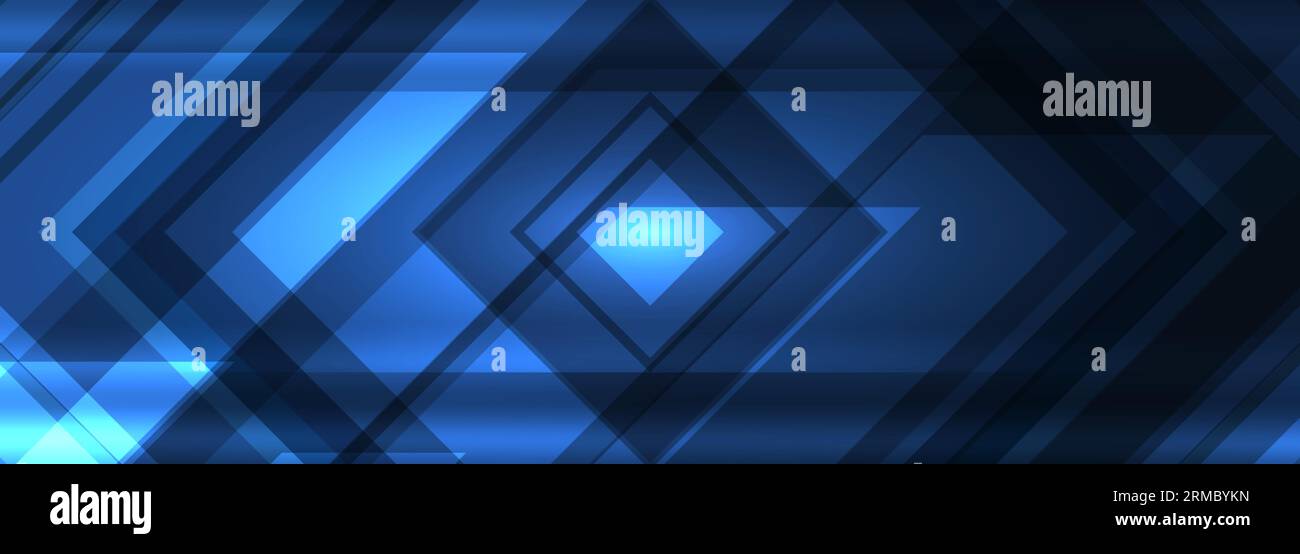 Abstract technology dark blue background with geometric diagonal lines ...