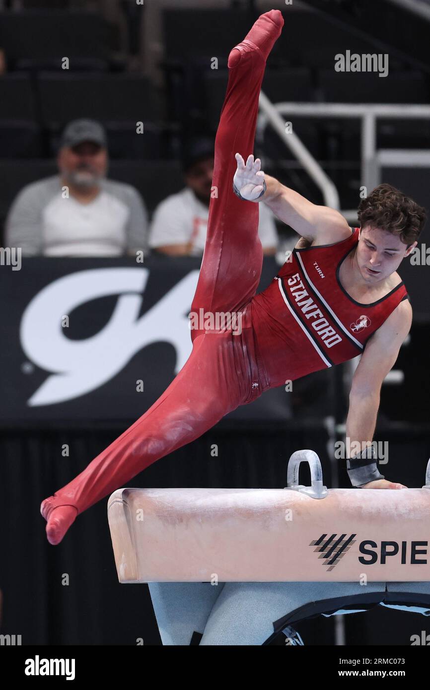 August 26, 2023 Gymnast Taylor Burkhart during the senior men day 2