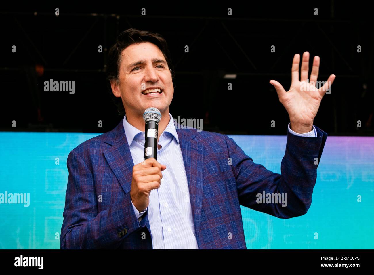 The Canadian Prime Minister the Honorable Justin Trudeau addresses the ...