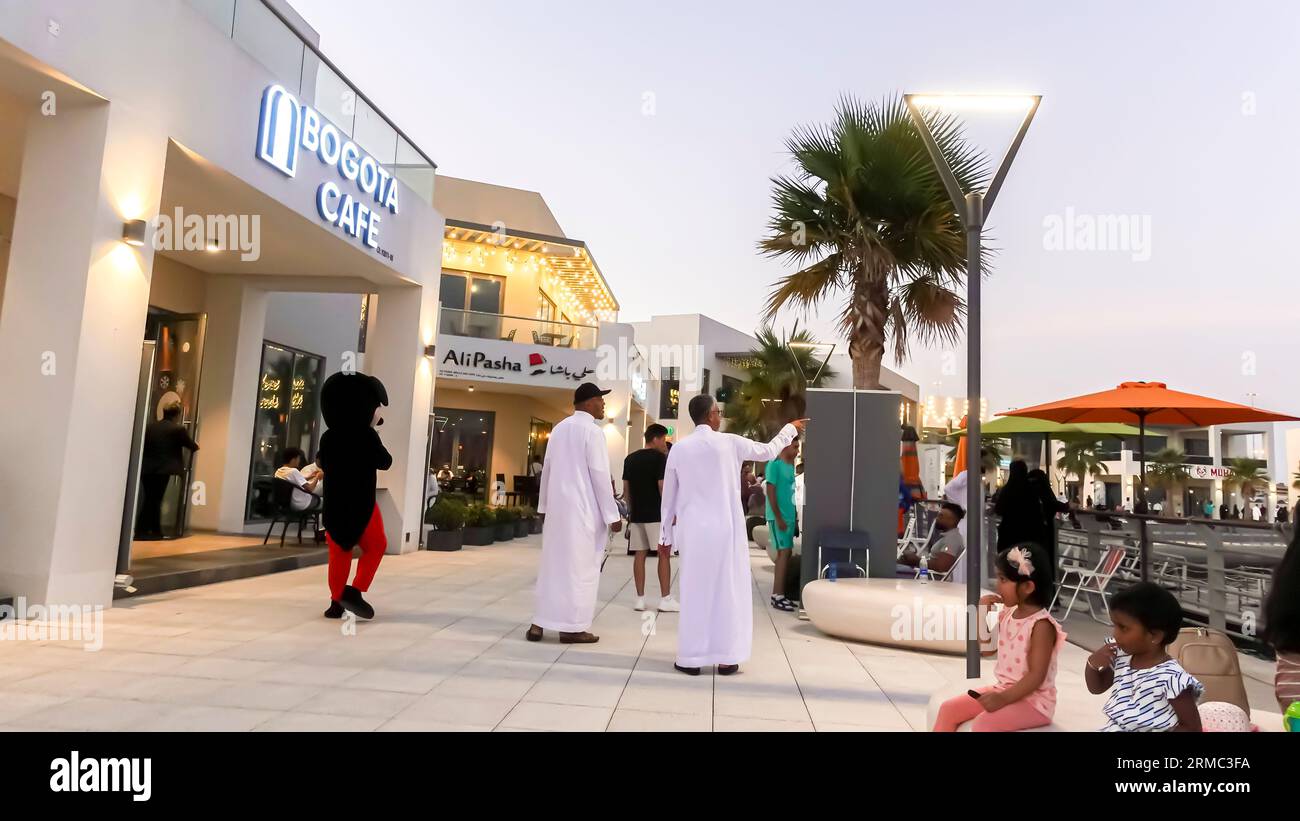 Sa'ada Sea Front cafes, restaurants urban attractions in Muharraq Bahrain Stock Photo