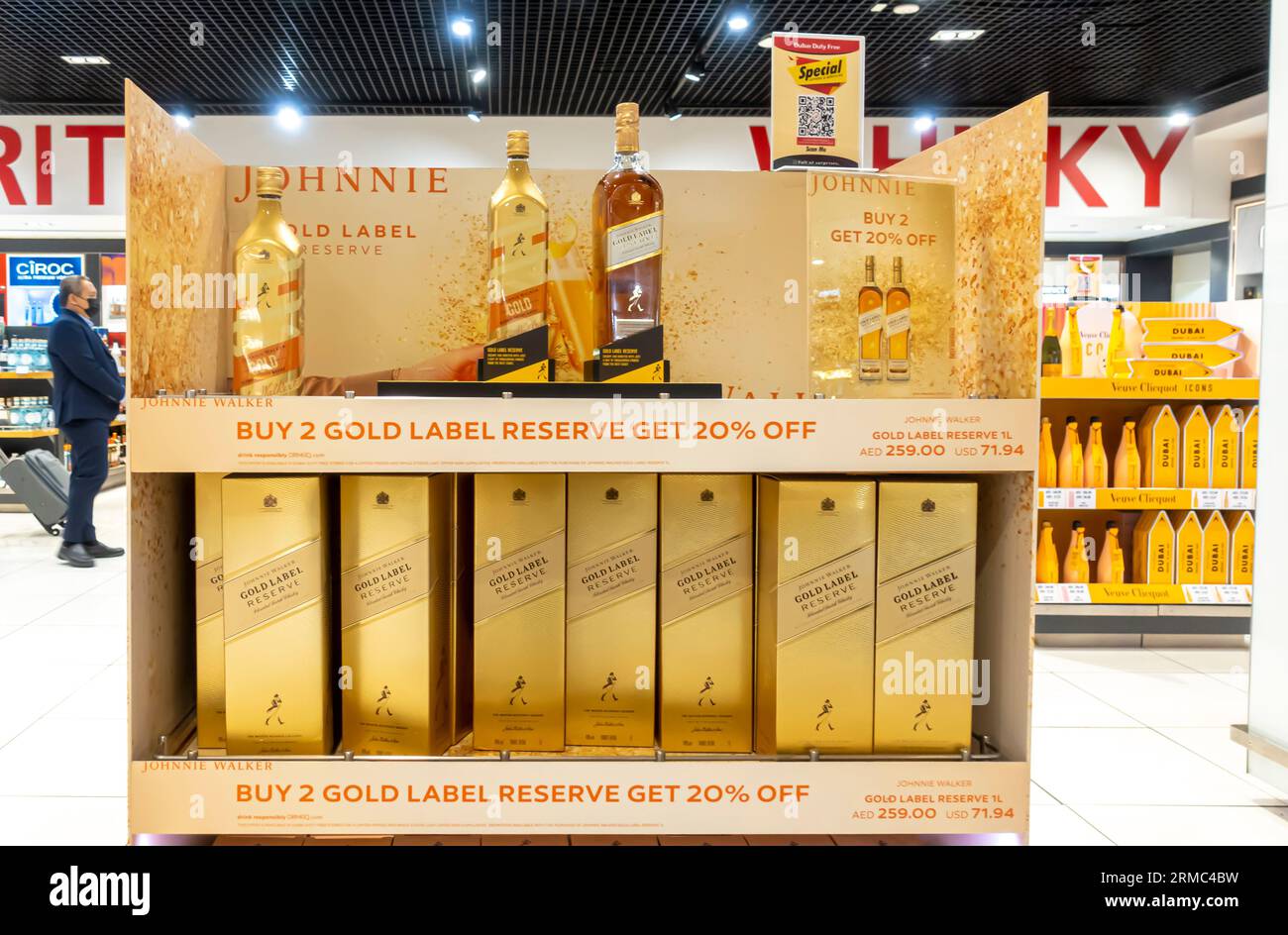 Johnnie Walker Gold Label Reserve Scotch Whisky display exclusive for