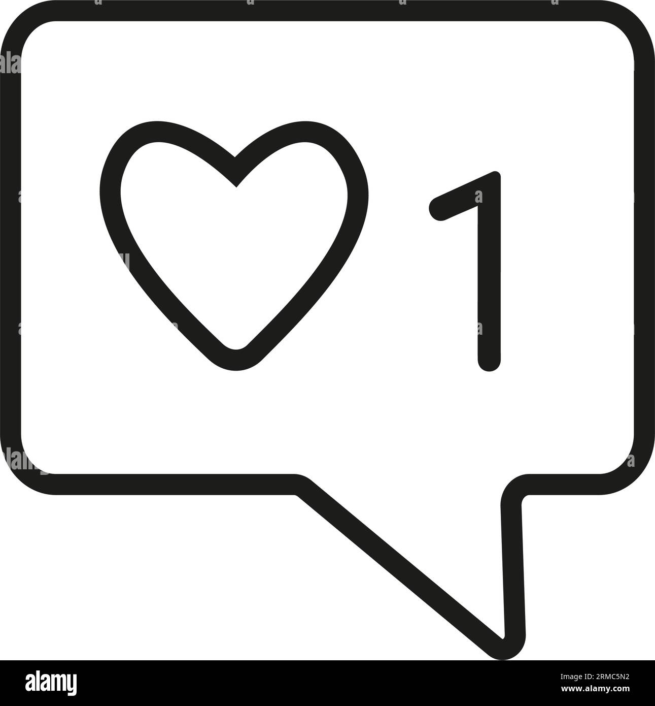 Speech Bubble with Heart Vector Icon Stock Vector Image & Art - Alamy