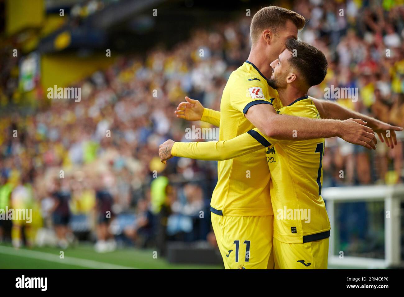 Goal Celebration Alex Baena of Villarreal CF, Alexander Sorloth of  Villarreal CF in action during the La Liga EA Sport Regular Season Round 3  on augus Stock Photo - Alamy