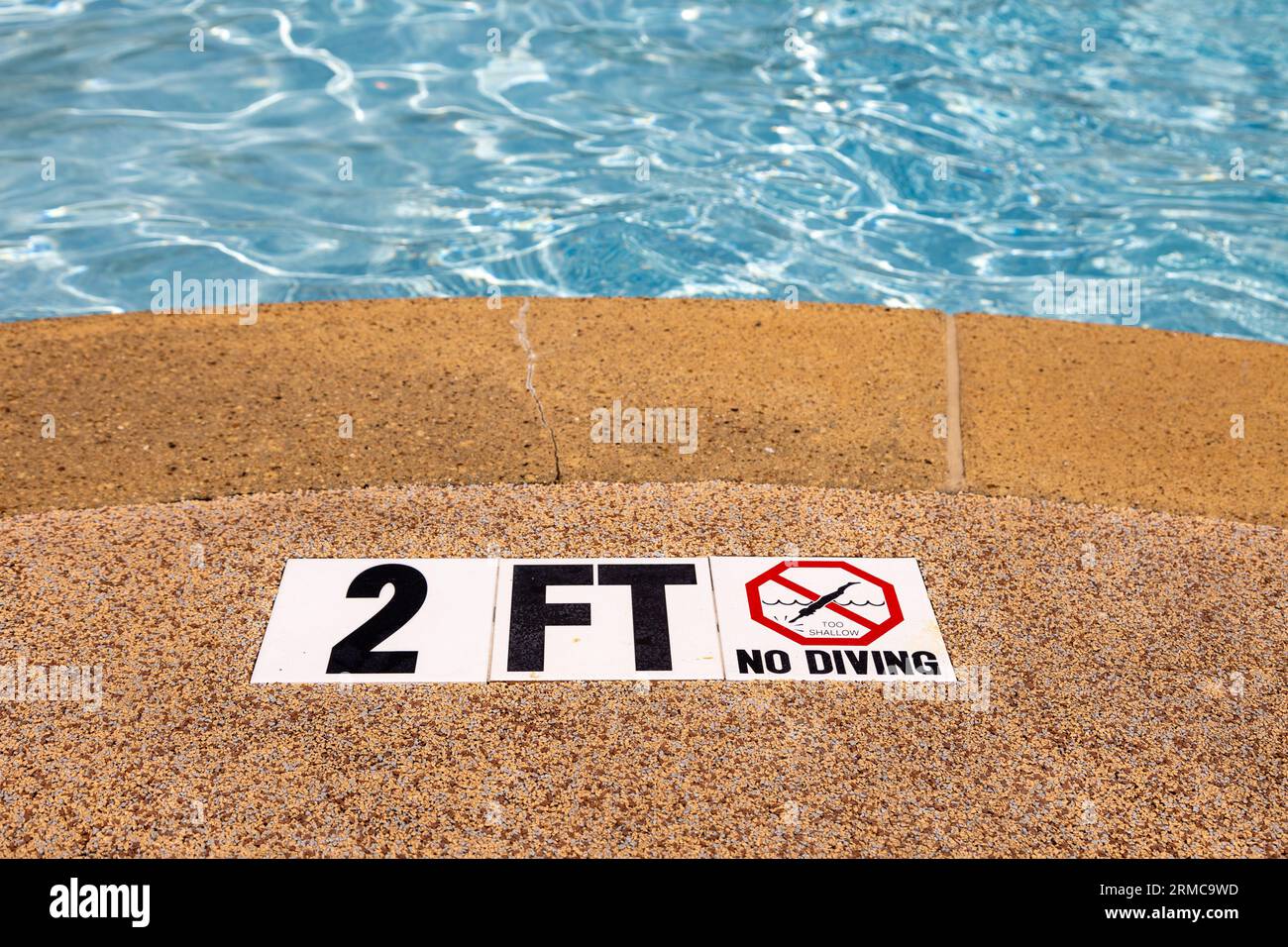 No Diving Shallow Water Sign Sticker | Zazzle