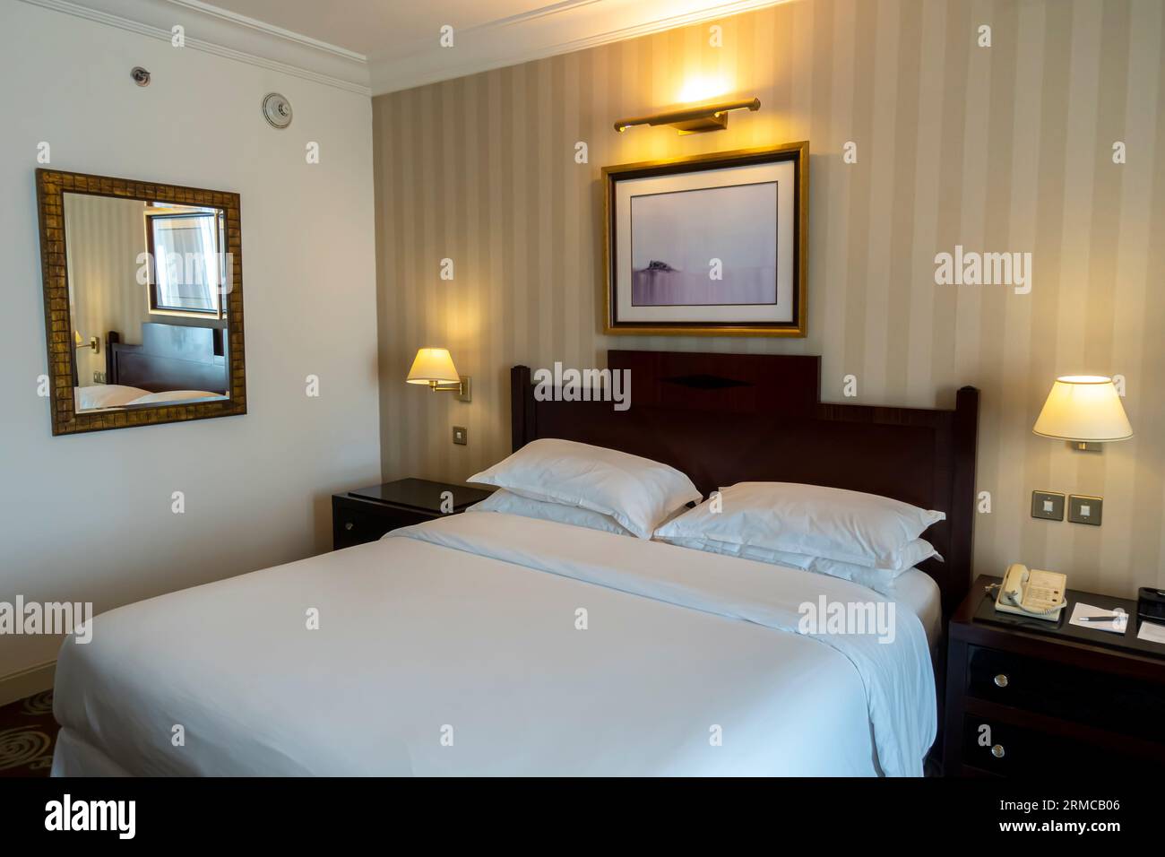 Guest room in Sheraton Amman Al Nabil Hotel Jordan Stock Photo