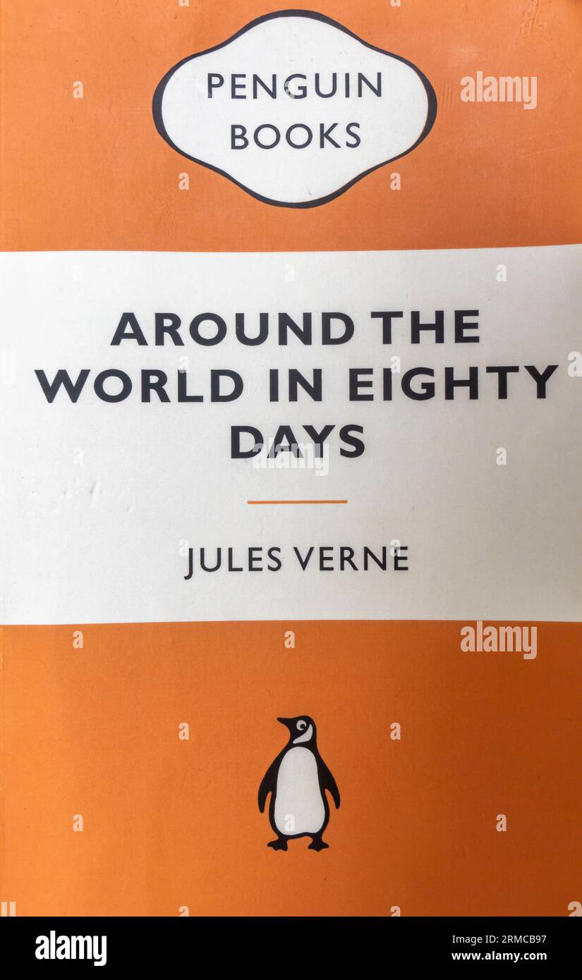 Around the World in Eighty Days Novel by Jules Verne 1872 Stock Photo