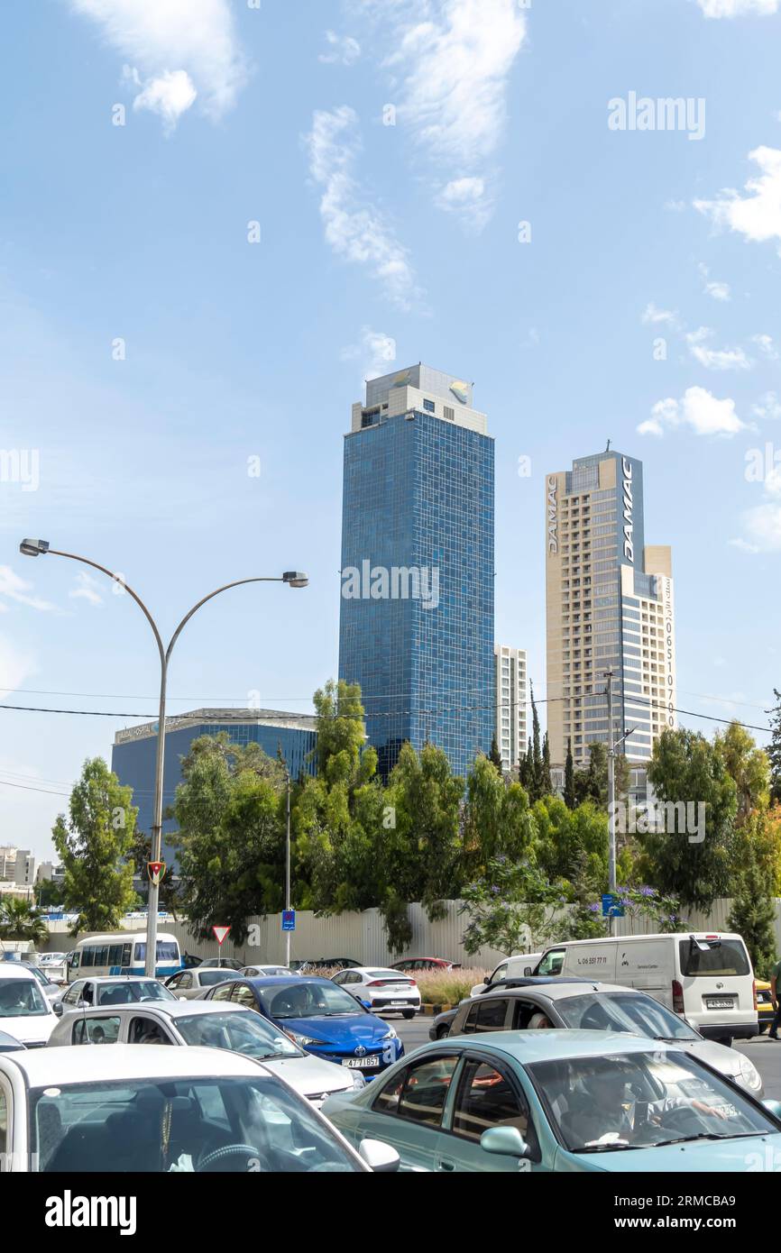 DAMAC Tower Condominium complex in Amman, Jordan. Abdali St., In front of Abdali Mall, Al-Istethmar St, Amman, Jordan Stock Photo