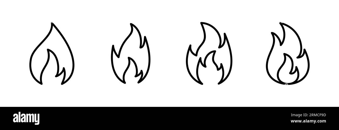 Fire icon vector. fire flame icon Stock Vector Image & Art - Alamy