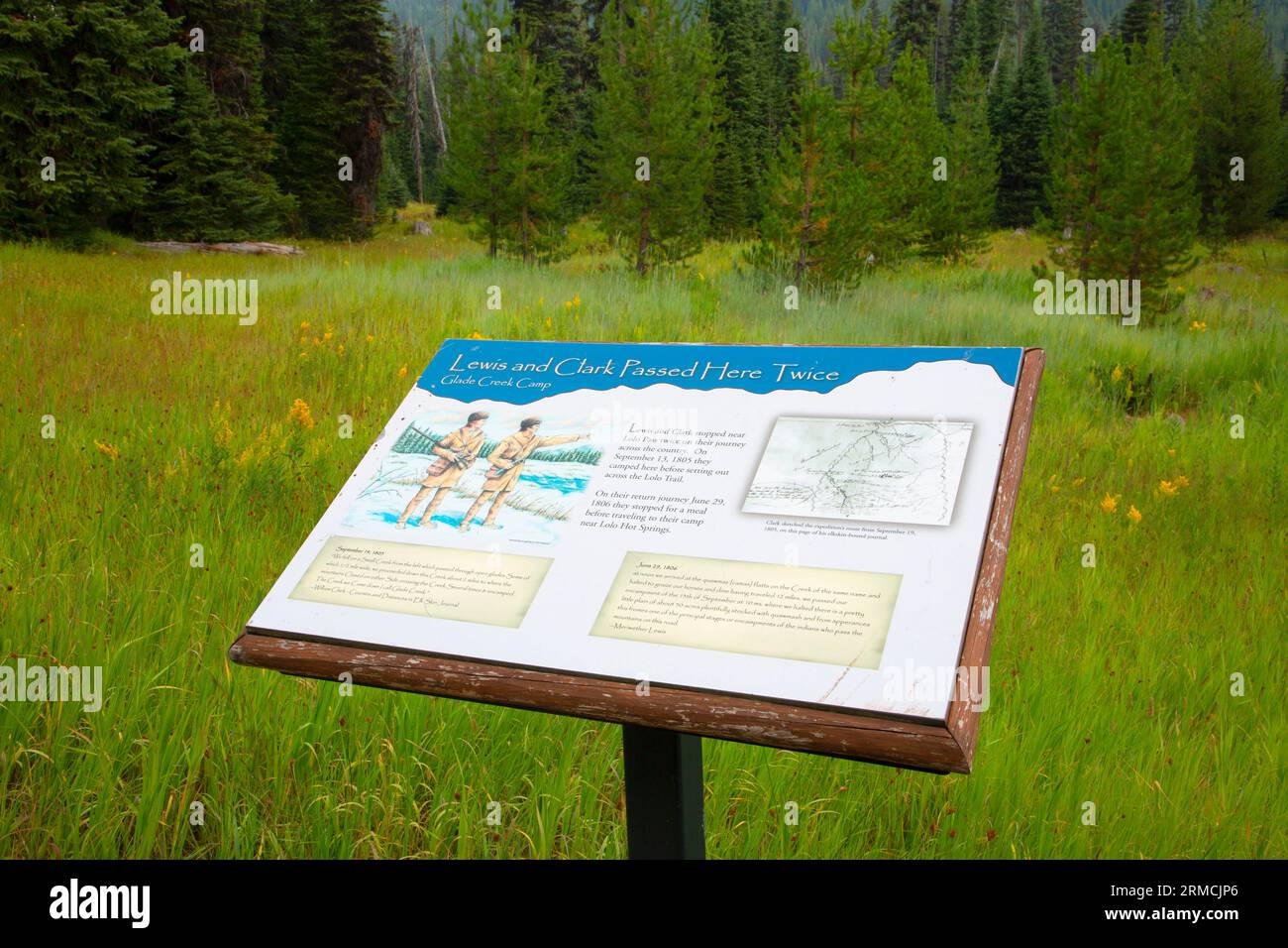 Glad Creek Camp Interpretive Board Clearwater National Forest Lewis And Clark National 2370