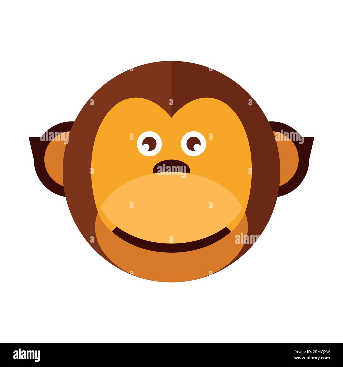 Head of funny sly monkey Stock Vector