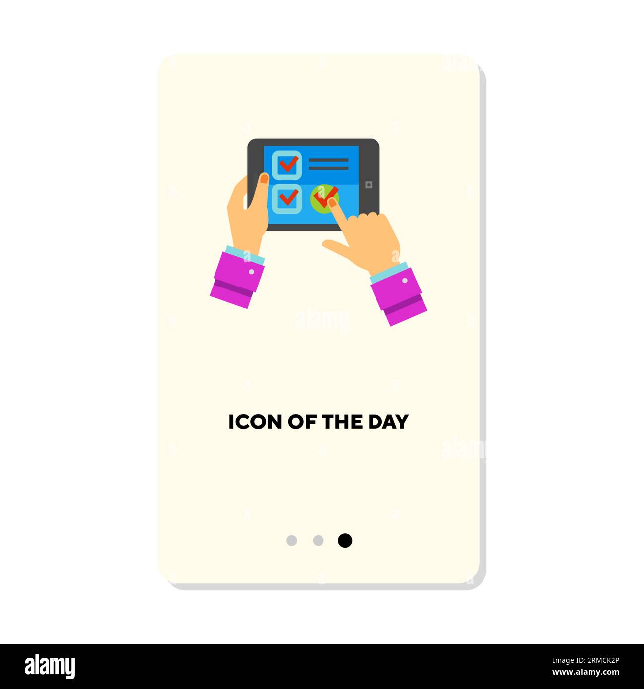 Using tablet vector icon Stock Vector Image & Art - Alamy