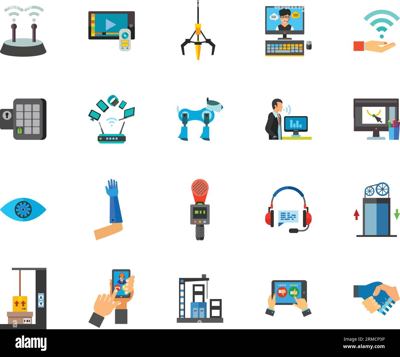 Internet of things icon set Stock Vector