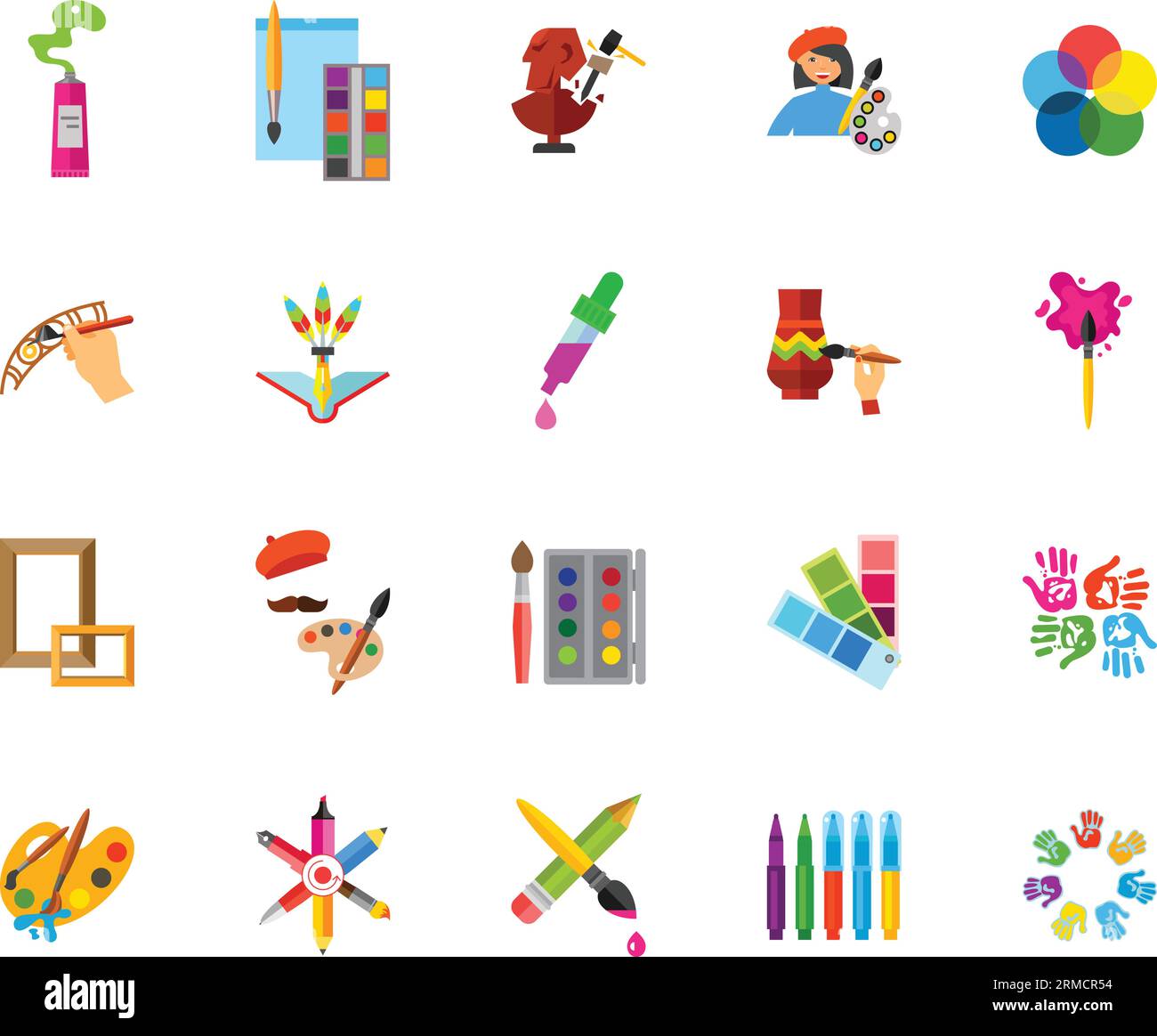 Art and craft icon set Stock Vector Image & Art - Alamy