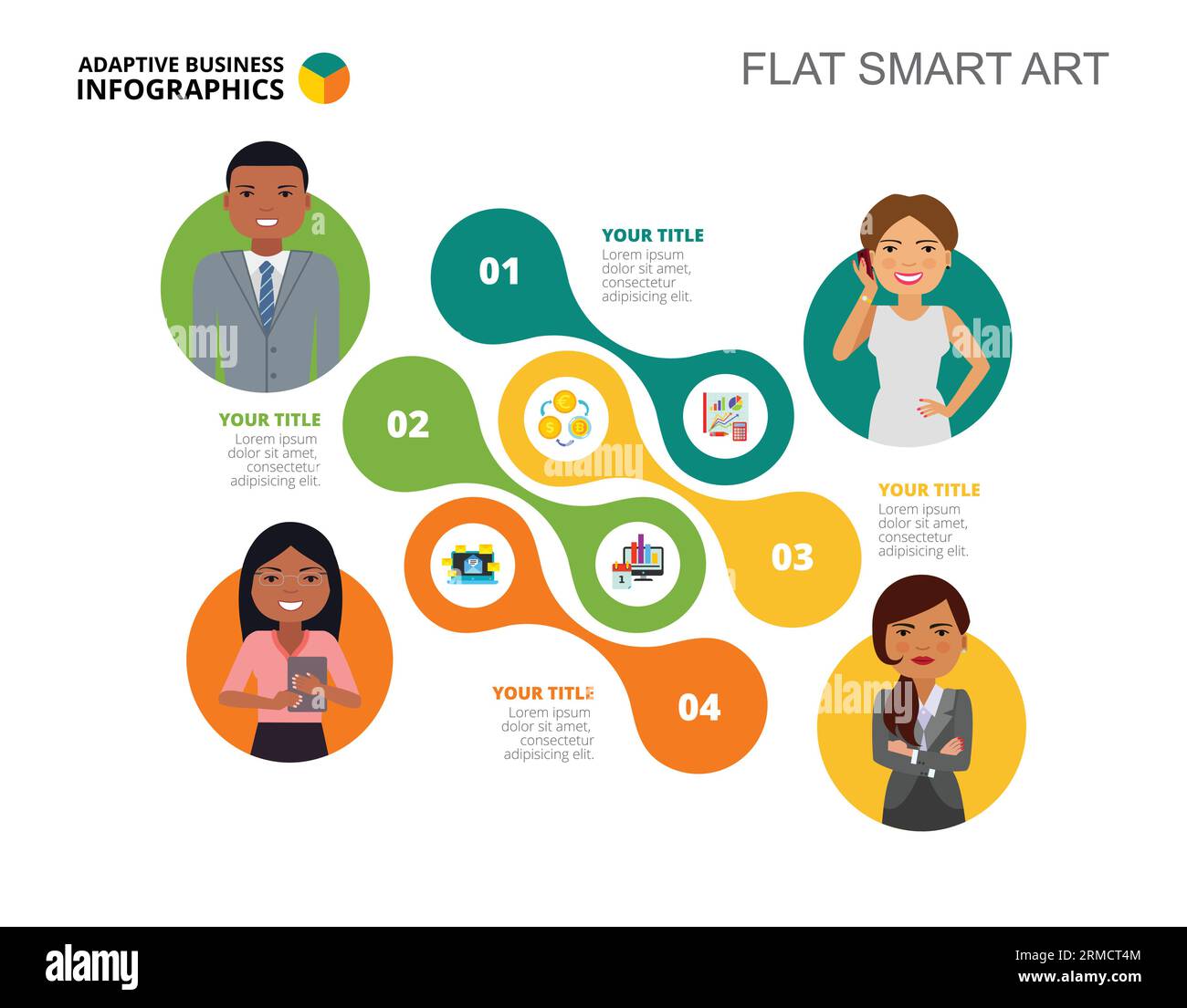 Four businesspeople Stock Vector Images - Alamy
