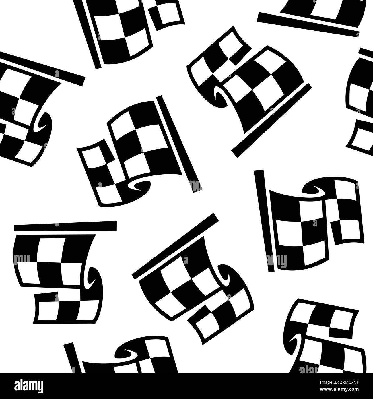 Seamless checkered flag black sport racing wallpaper Stock Vector