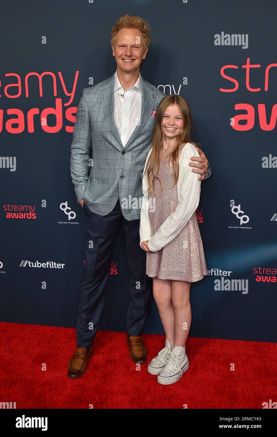Jordan Matter, left, and Salish Matter arrive at the Streamy Awards on  Sunday, Aug. 27, 2023, at the Fairmont Century Plaza Hotel in Los Angeles.  (Photo by Jordan Strauss/Invision/AP Stock Photo -