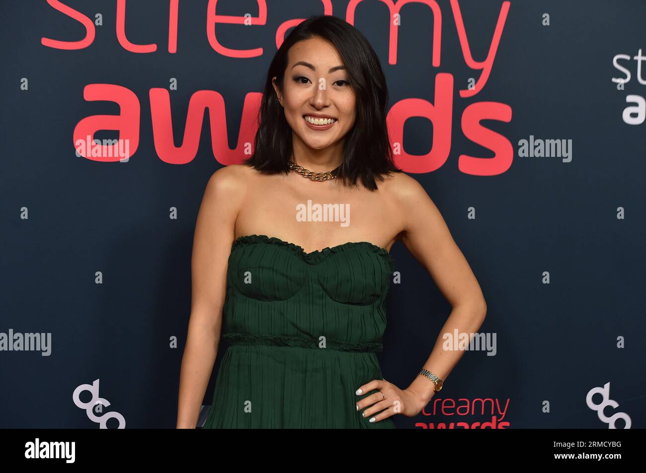 Dami Lee arrives at the Streamy Awards on Sunday, Aug. 27, 2023, at the