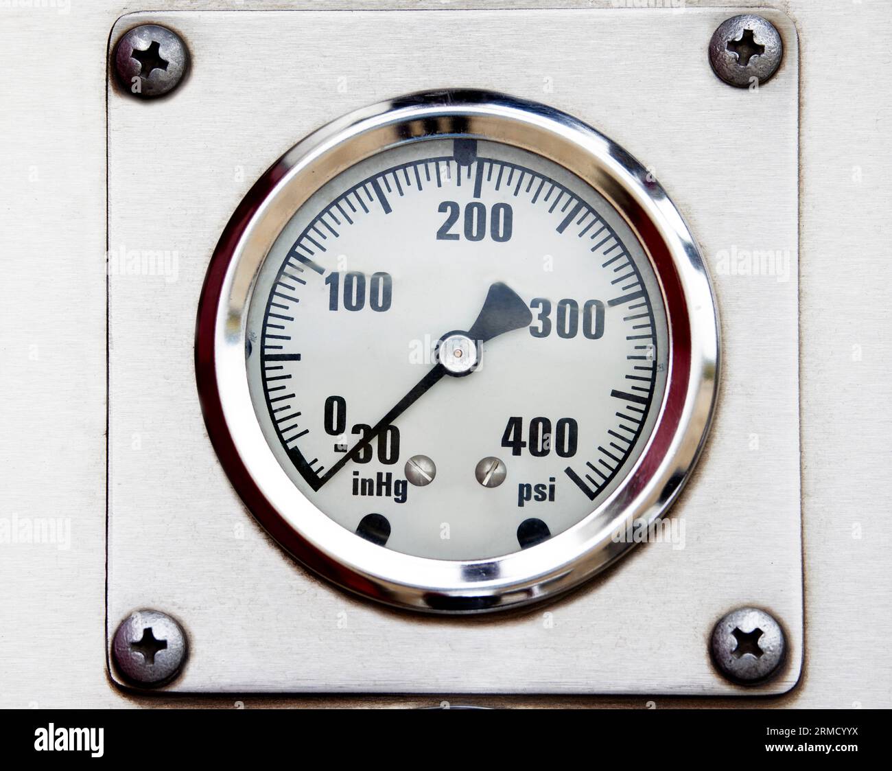 Close up of a pressure gauge on a fire truck Stock Photo - Alamy