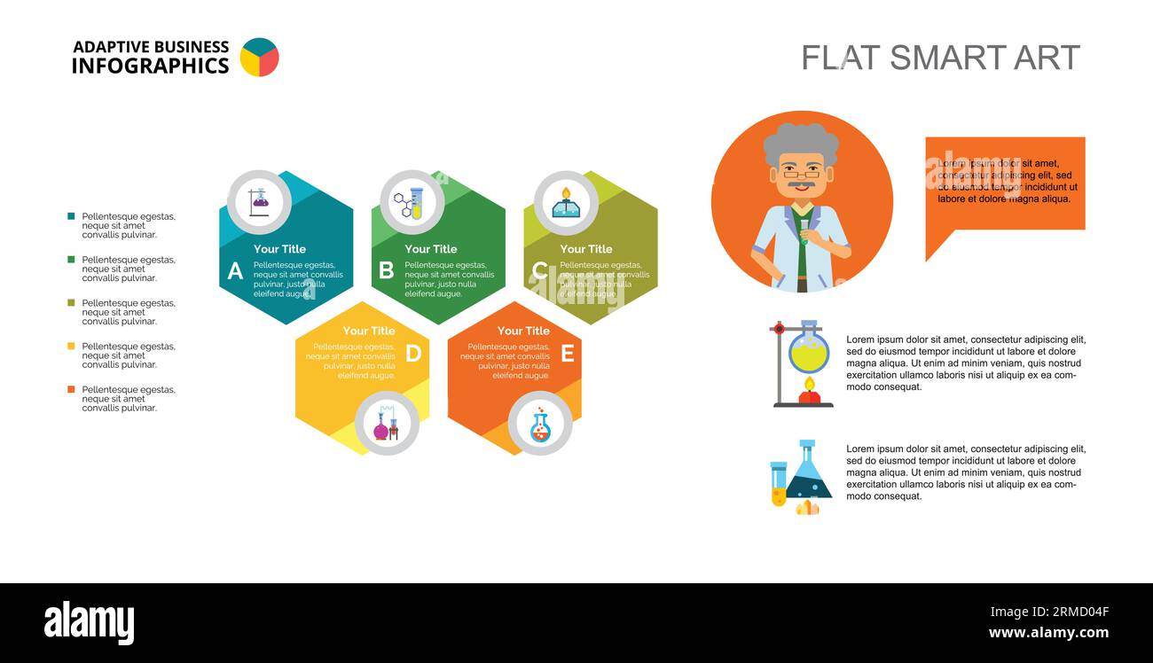 Flow Chart with Five Elements Template Stock Vector Image & Art - Alamy