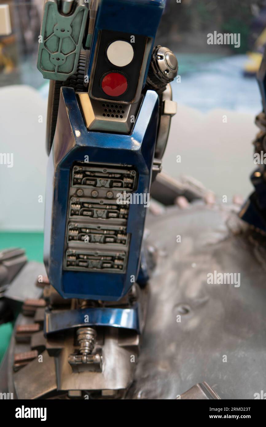 Kuala Lumpur, Malysia - June 2, 2023: Statue replica of Optimus Prime from Rise of the Beast Movie. This movie is a prequel from previous Transformers Stock Photo