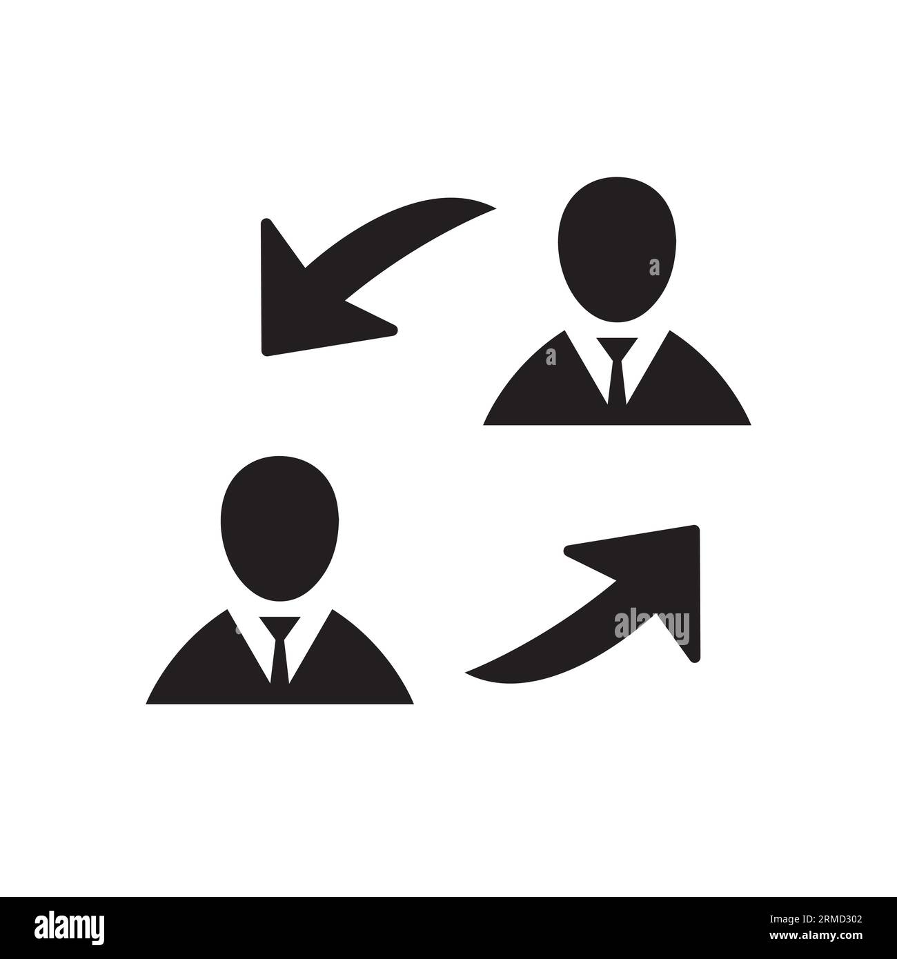 Business collaborate icon vector image on white back Stock Vector