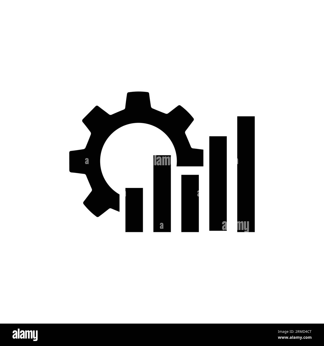 Performance Analytics, Productivity icon, Productive Capacity sign, Cog vector icon. Performance management. Productivity concept chart, Capacity mana Stock Vector
