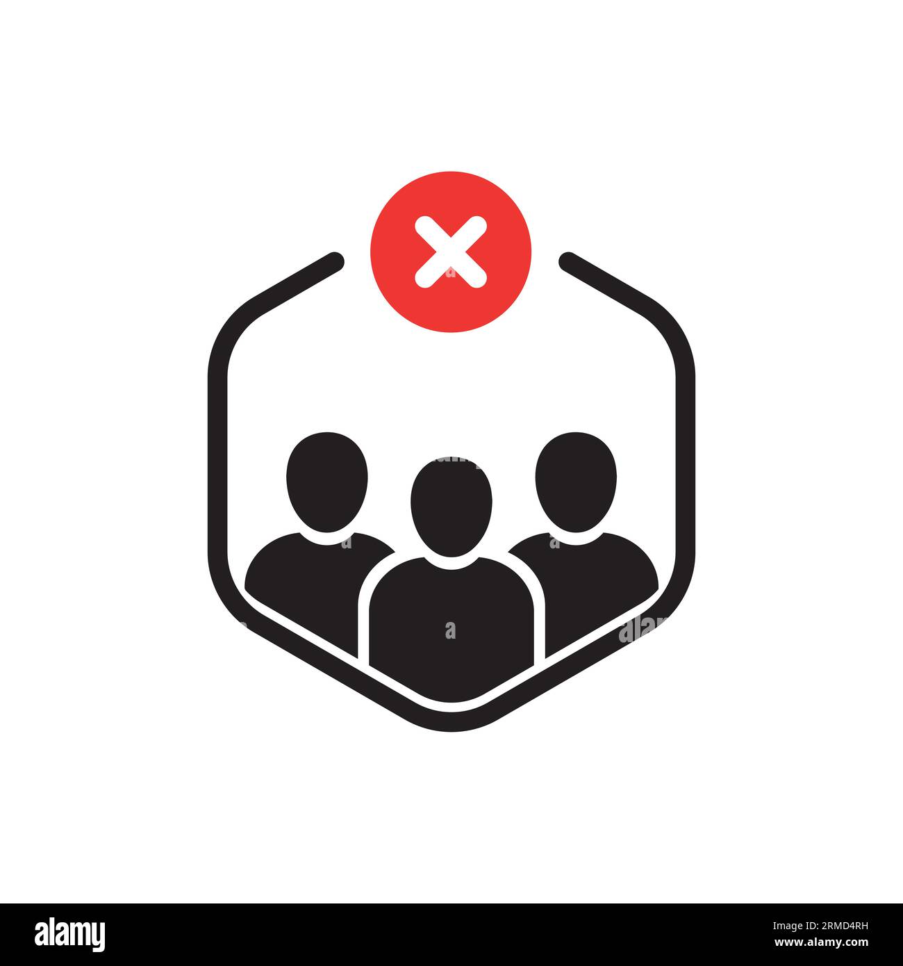 black team icon like bad teamwork or collaboration. concept of not ...