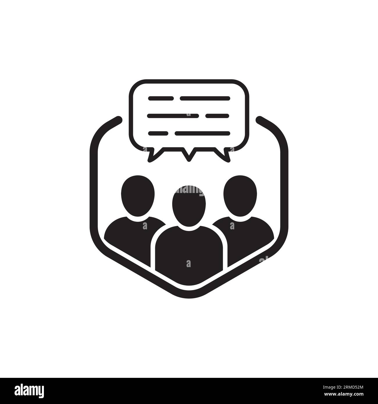 simple group chat logo like communication. concept of global