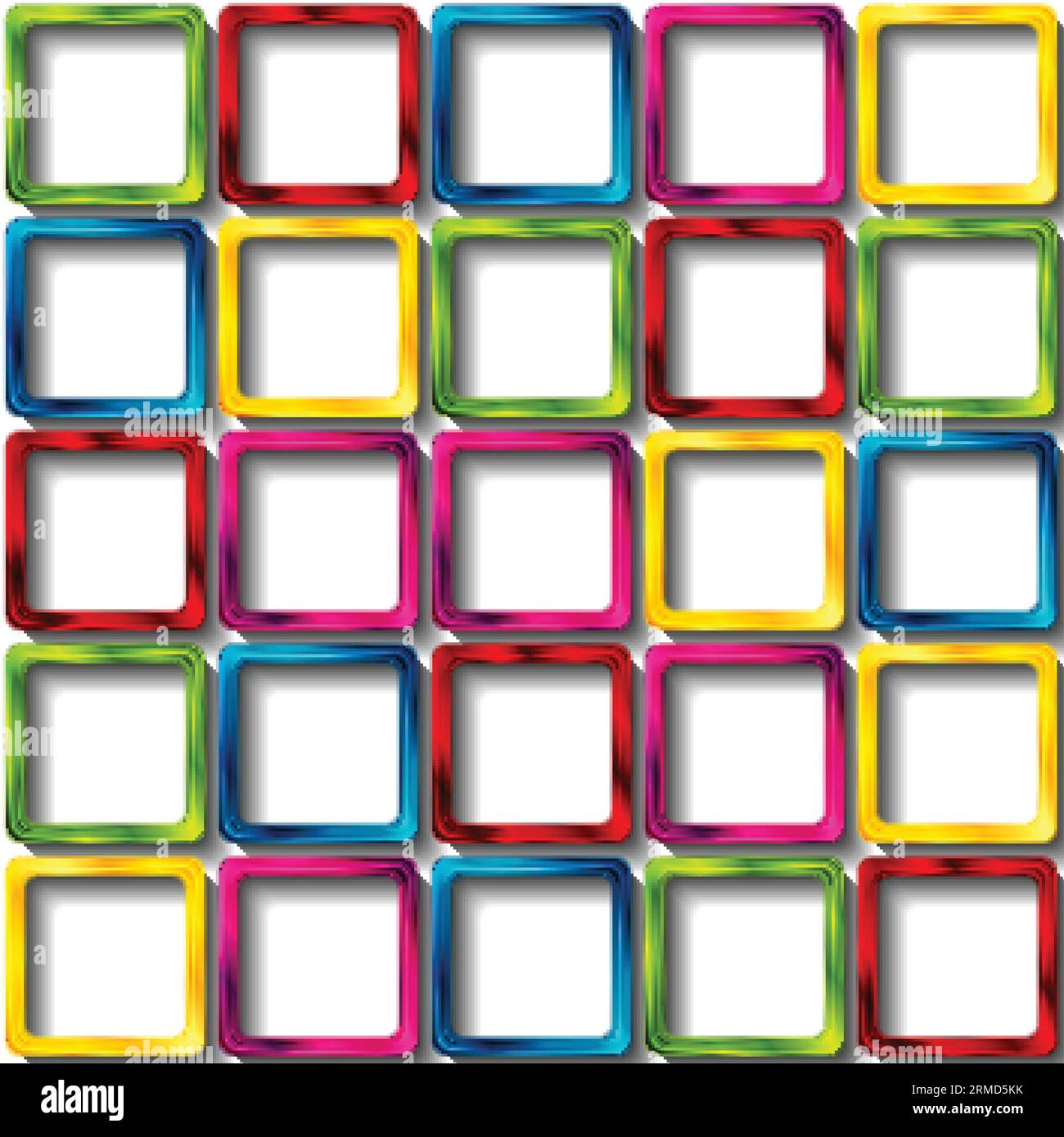 Colorful glossy squares abstract technical background. Vector pattern design Stock Vector