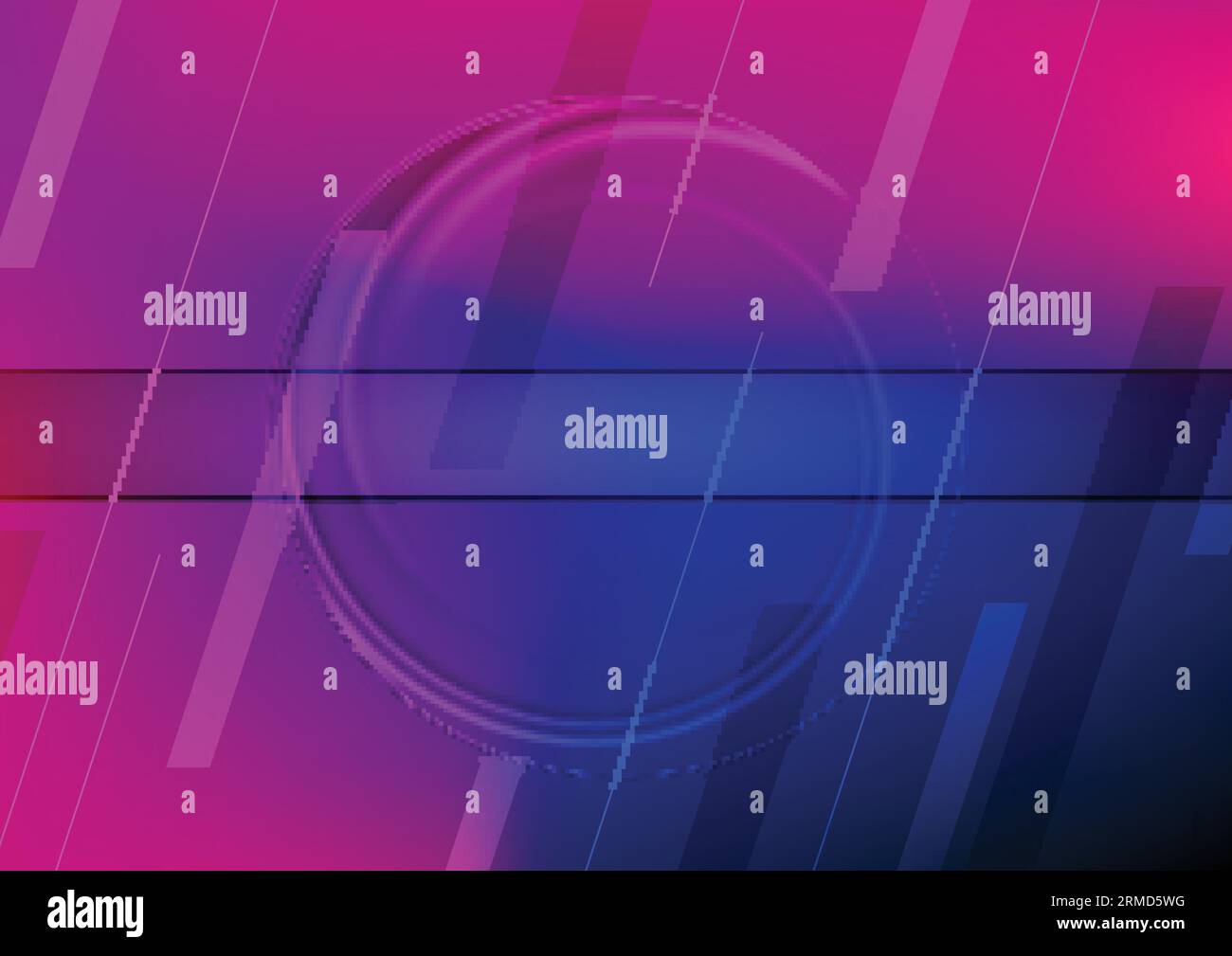 Abstract neon tech geometric background with liquid circle shape. Vector design Stock Vector