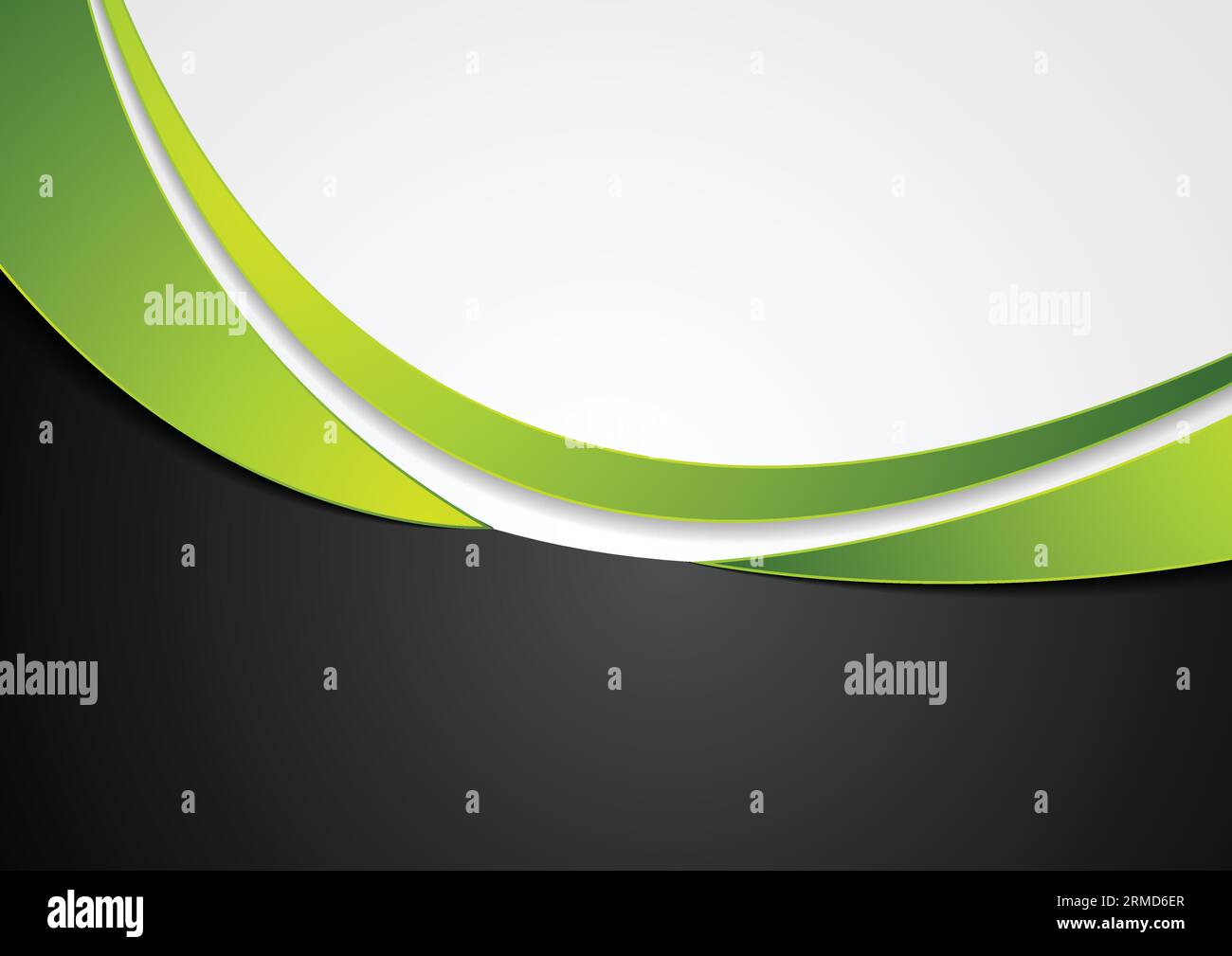 Green, grey and black abstract wavy corporate background. Vector design ...