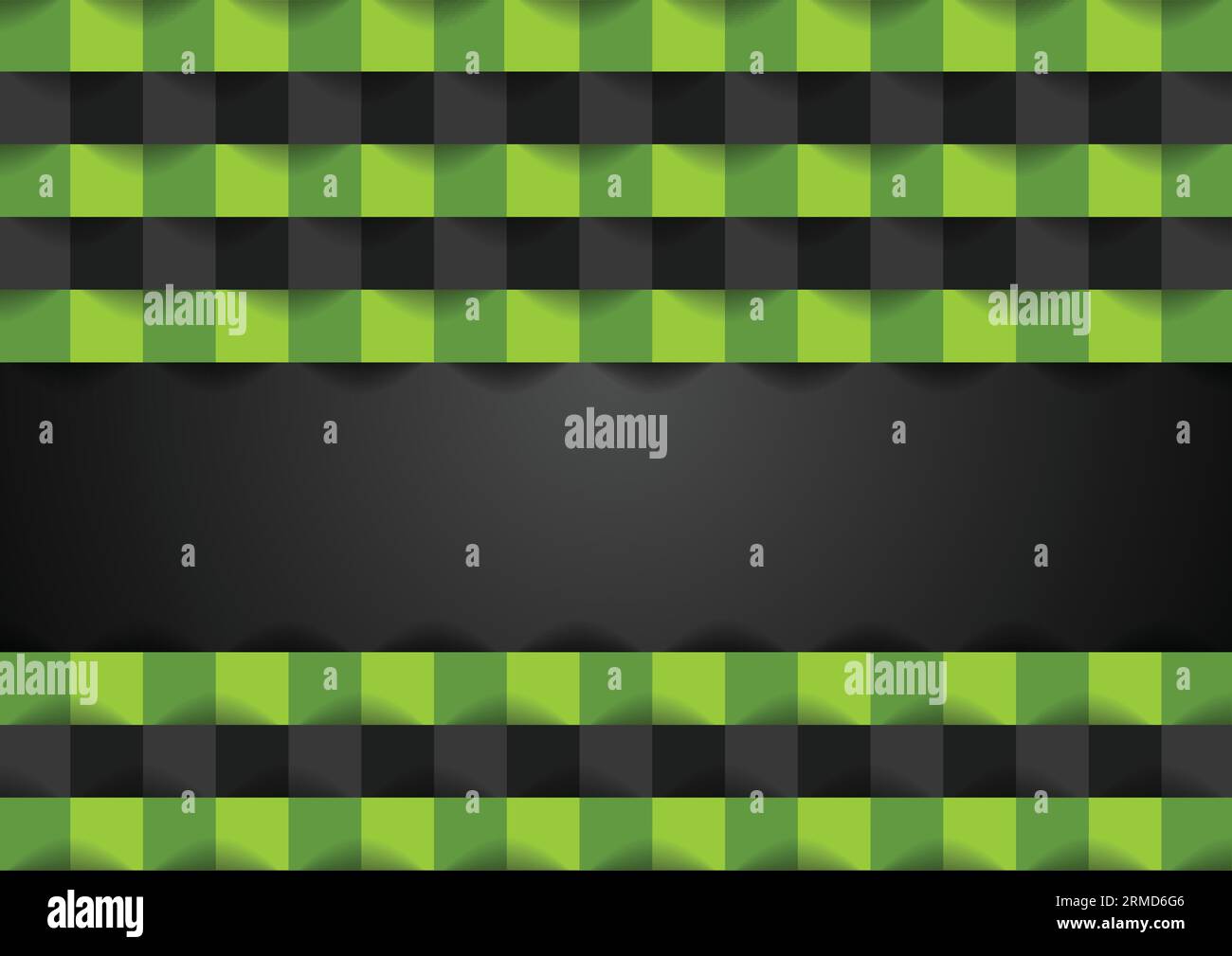 Green black squares mosaic geometric technology background. Vector design Stock Vector