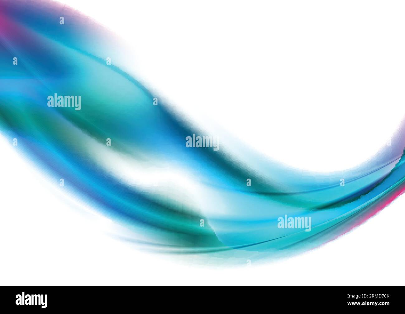 Bright blue smooth blurred waves abstract futuristic background. Vector ...