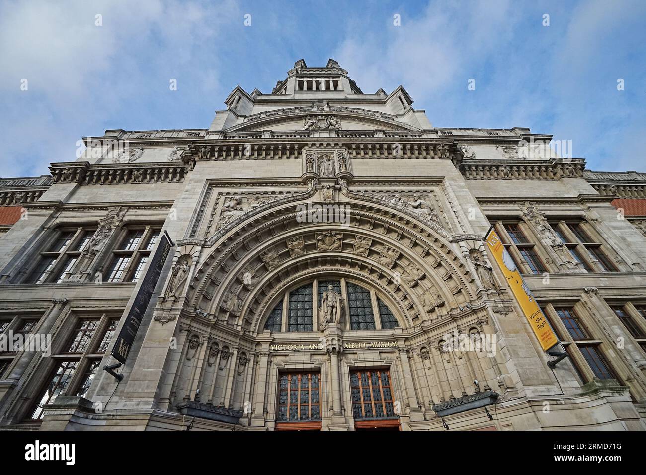 Exterior architecture and front facade design of 'Victoria and Albert Museum',  the world's largest museum of decorative arts and design- England, UK Stock  Photo - Alamy