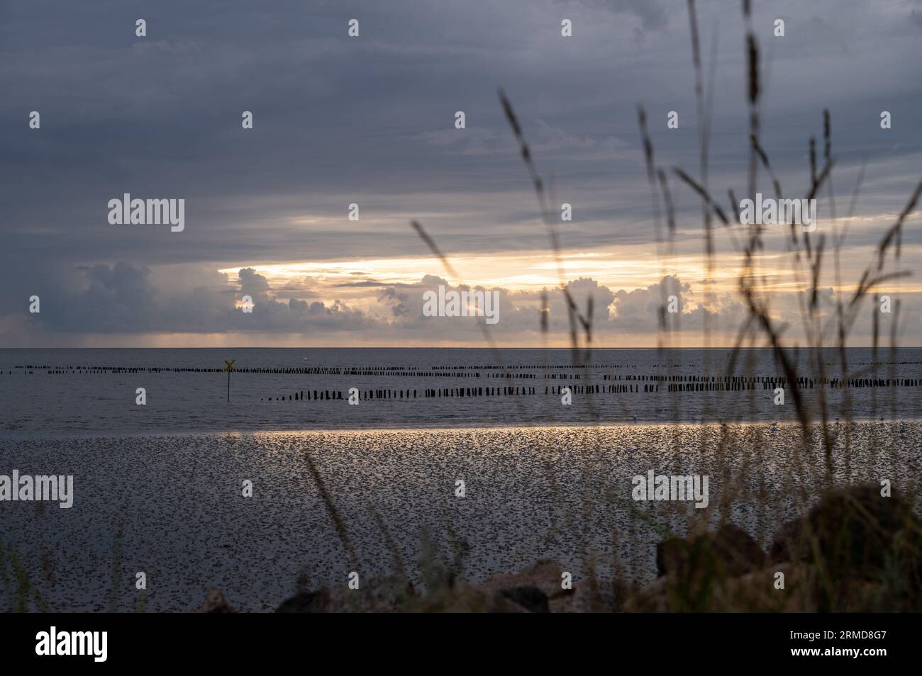 Sunset at the North Sea Stock Photo - Alamy